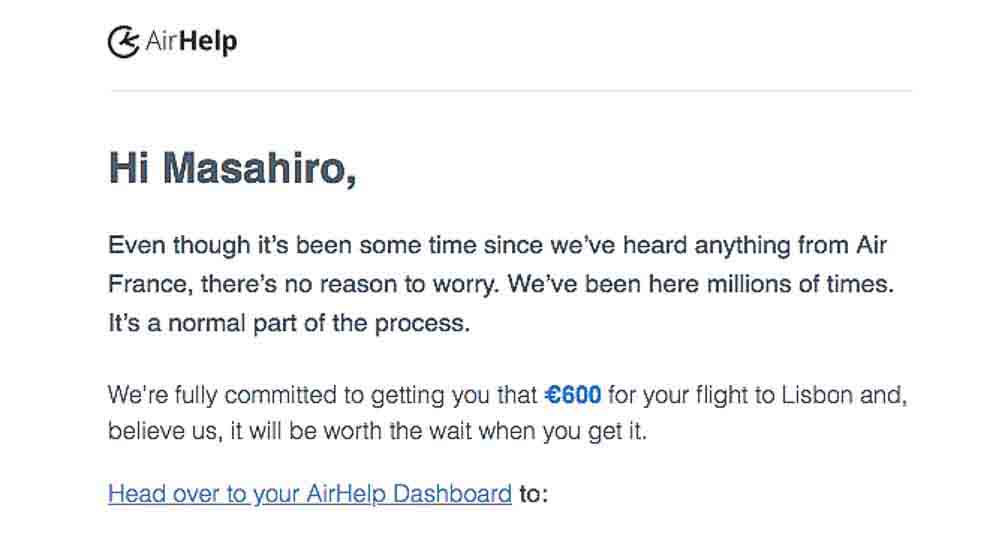 AirHelpからのメール3