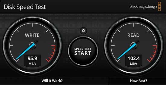 Synology DiskStation DS118にIronWolf Pro 14TBをセットしてギガビットLANでスピード計測した