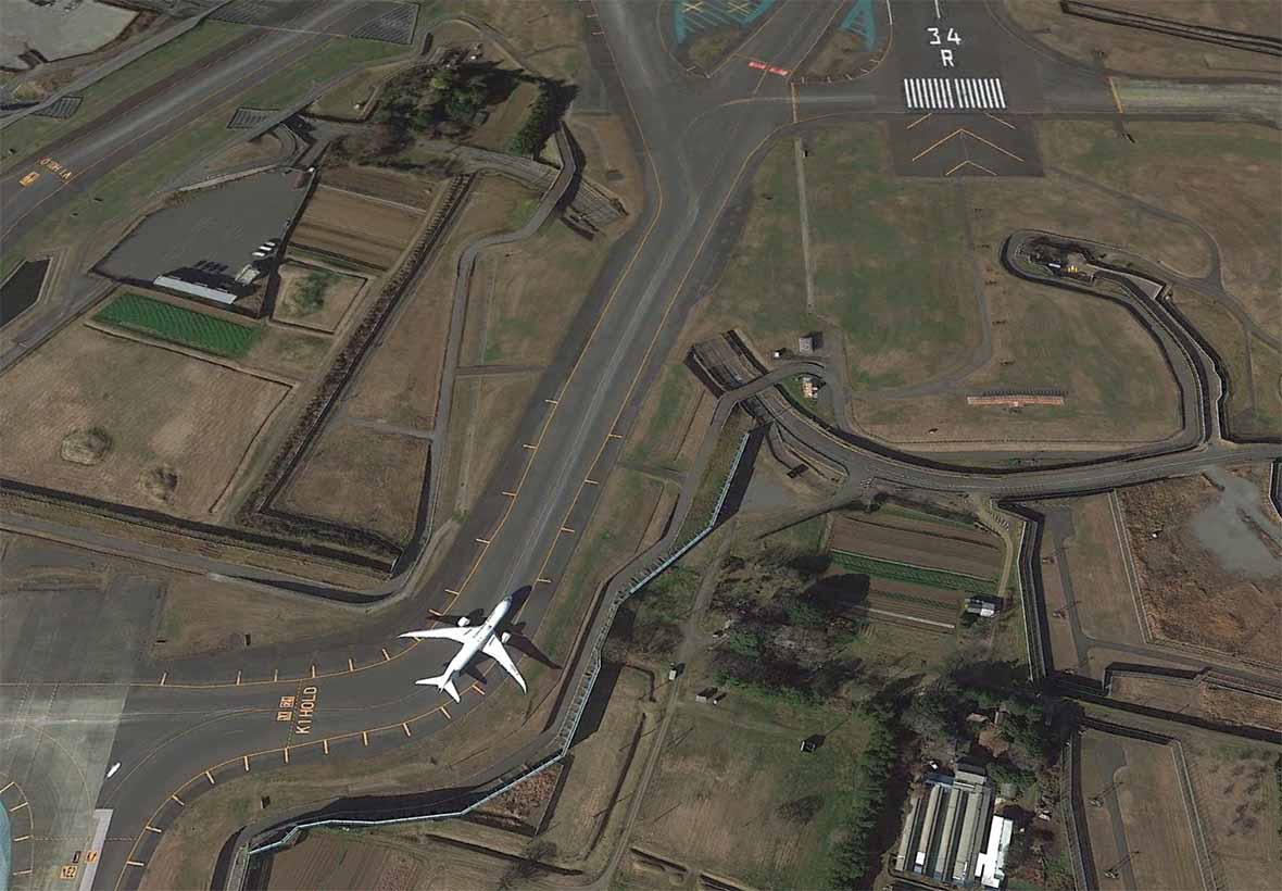 成田空港敷地内の反対派の農地