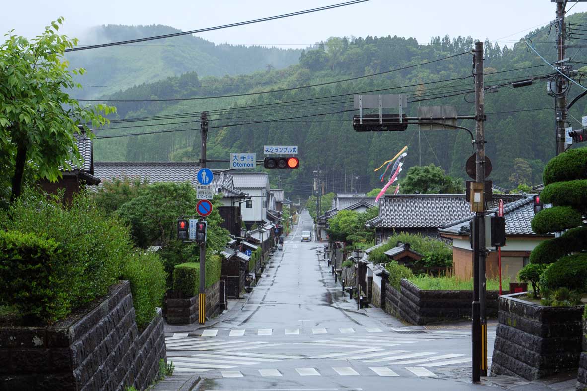 飫肥城近くの交差点