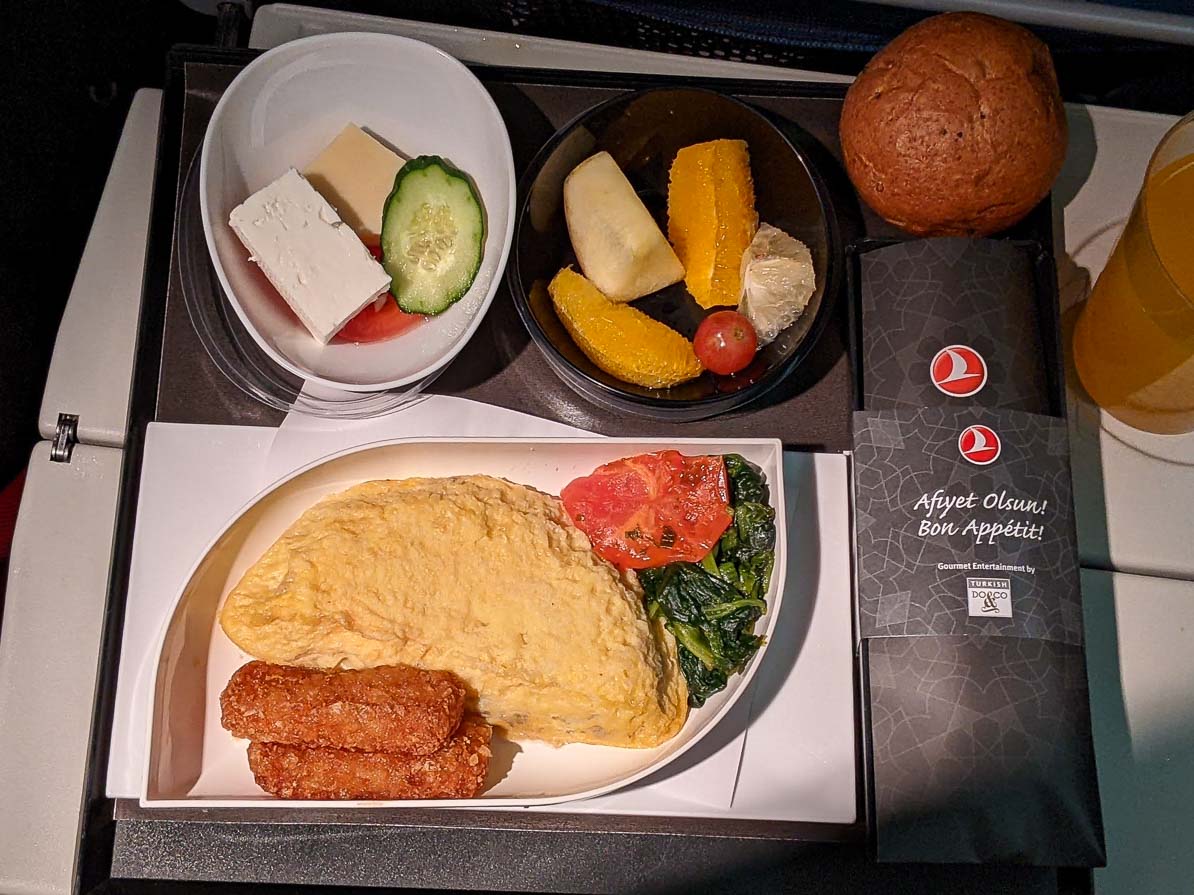 トルコ航空機内食の朝食